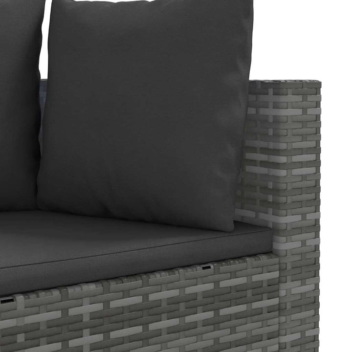 sofasæt til haven 6 dele med hynder polyrattan grå