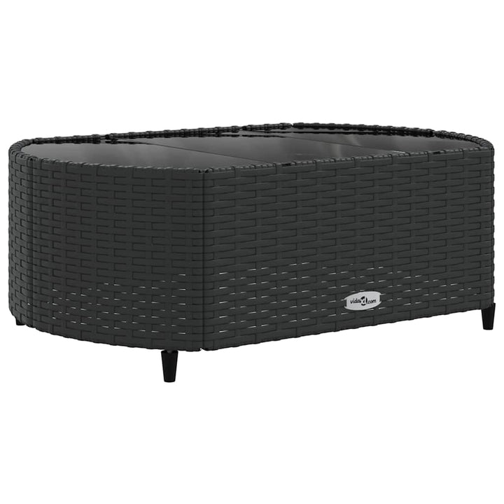 sofasæt til haven 6 dele med hynder polyrattan sort
