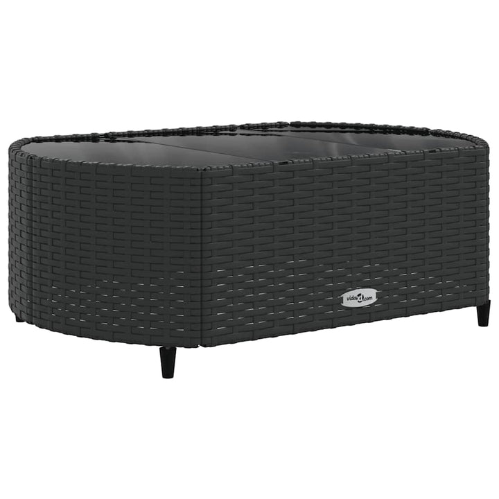 sofasæt til haven 6 dele med hynder polyrattan sort
