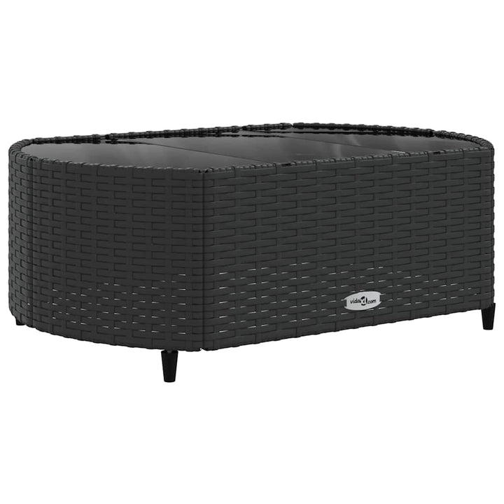 sofasæt til haven 7 dele med hynder polyrattan sort