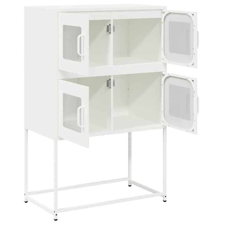 højskab 68x39x107 cm stål hvid