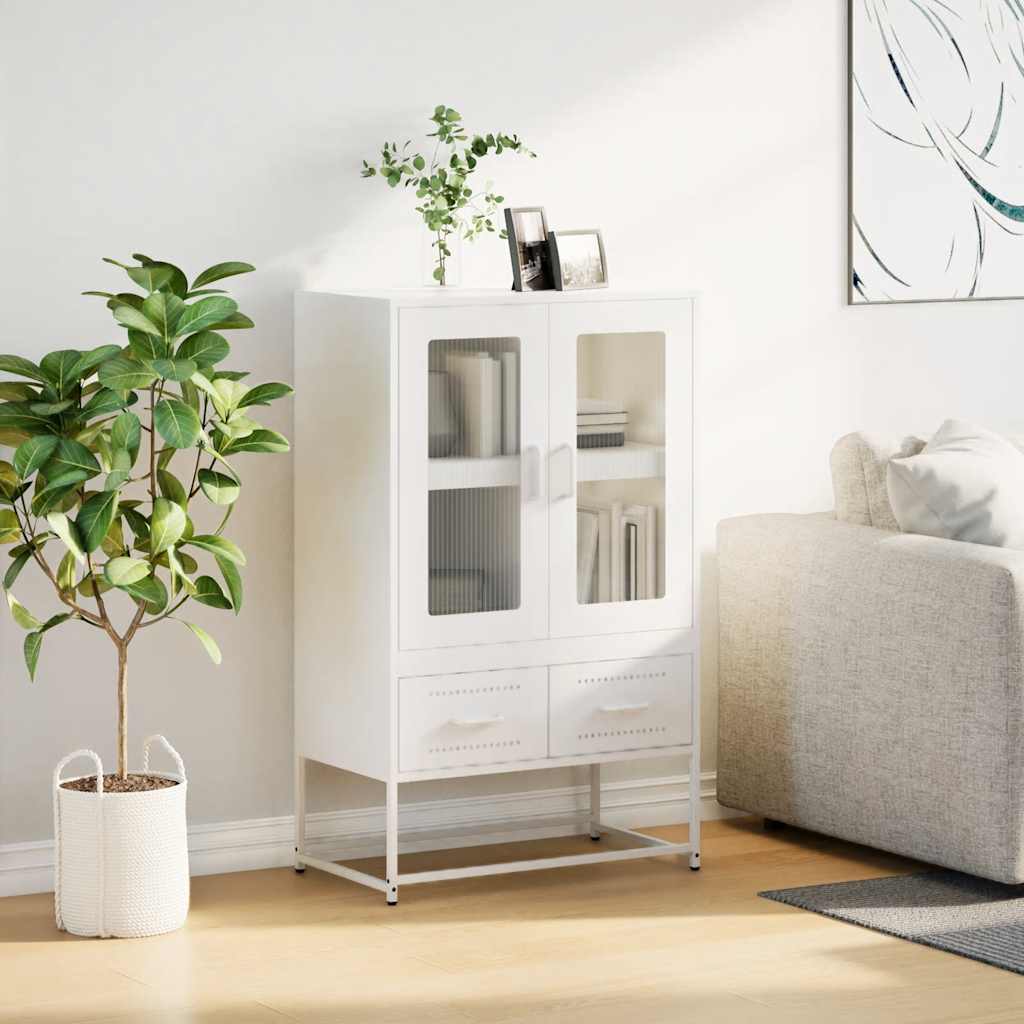 skab 68x39x111,5 cm stål hvid