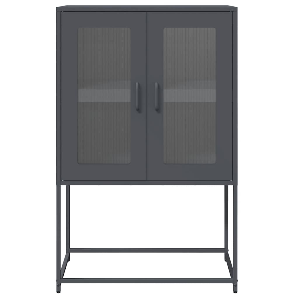 højskab 68x39x107 cm stål antracitgrå