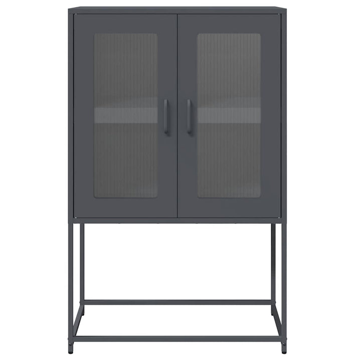 højskab 68x39x107 cm stål antracitgrå
