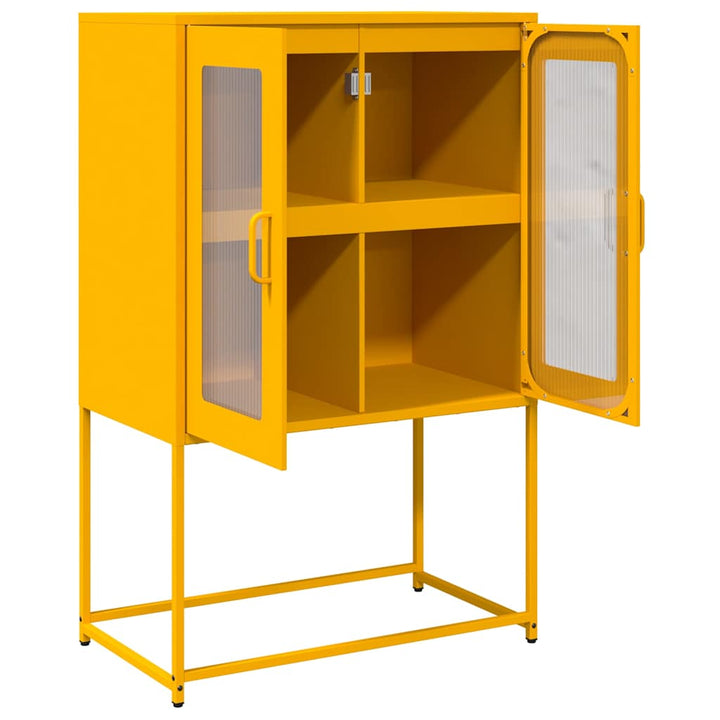 højskab 68x39x107 cm stål sennepsgul