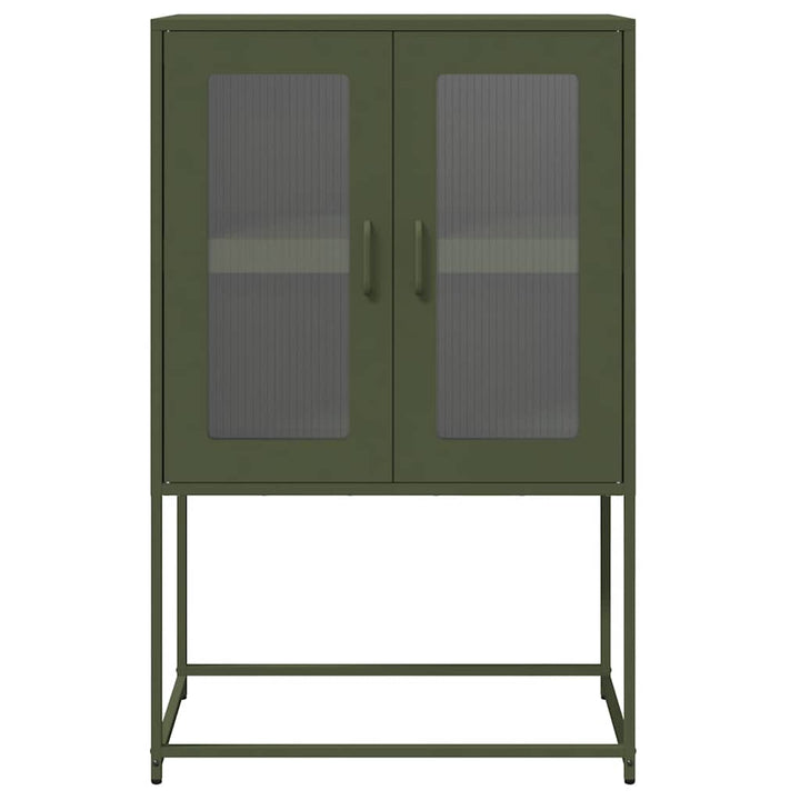 højskab 68x39x107 cm stål olivengrøn