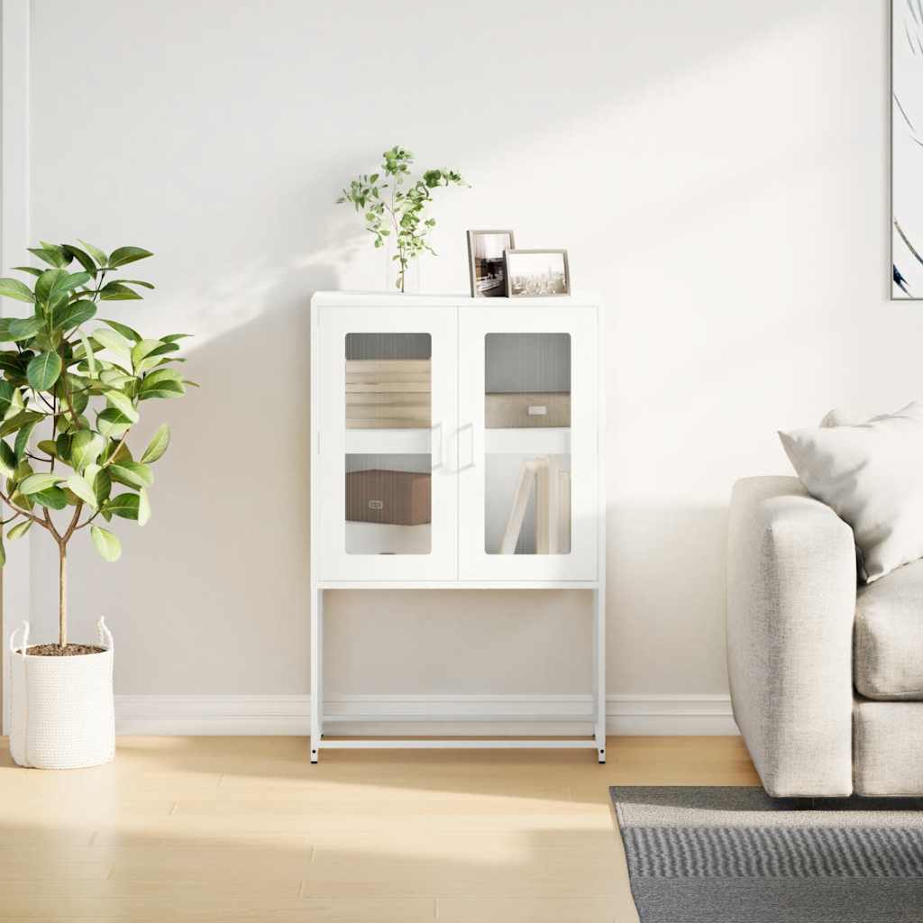 højskab 68x39x107 cm stål hvid