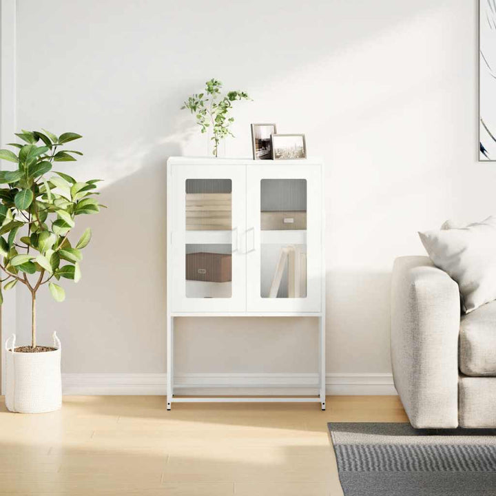 højskab 68x39x107 cm stål hvid