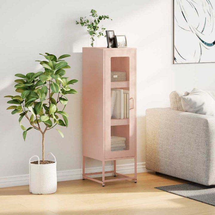 skab 36x39x123 cm koldvalset stål lyserød