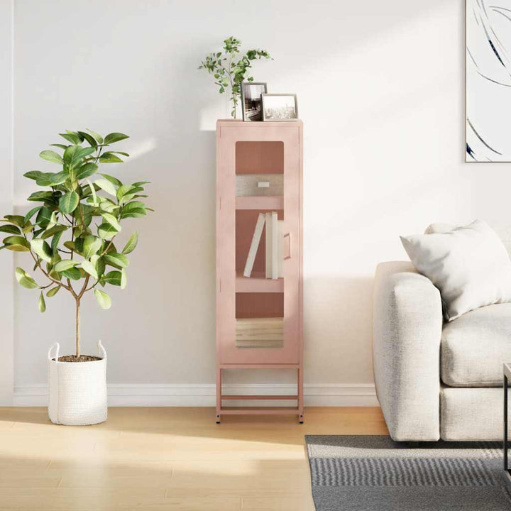 skab 36x39x123 cm koldvalset stål lyserød