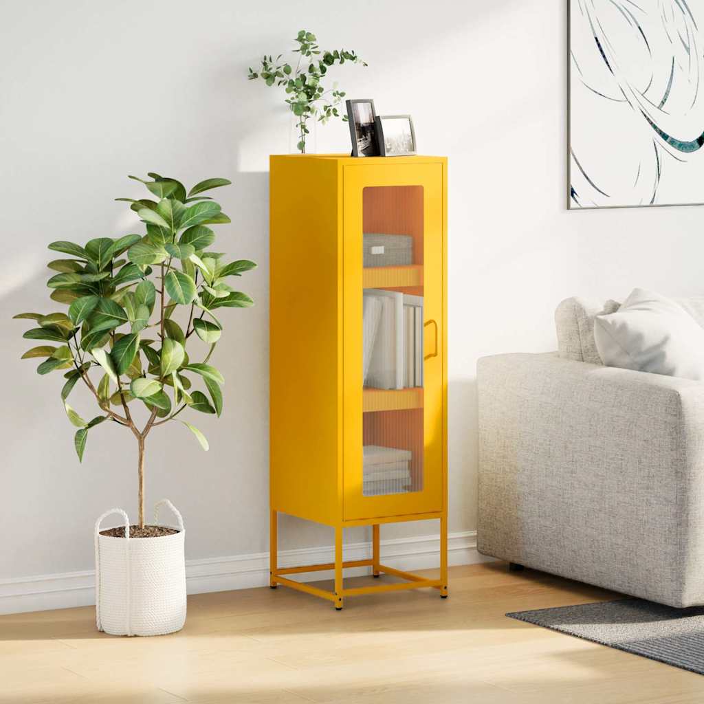 skab 36x39x123 cm koldvalset stål sennepsgul