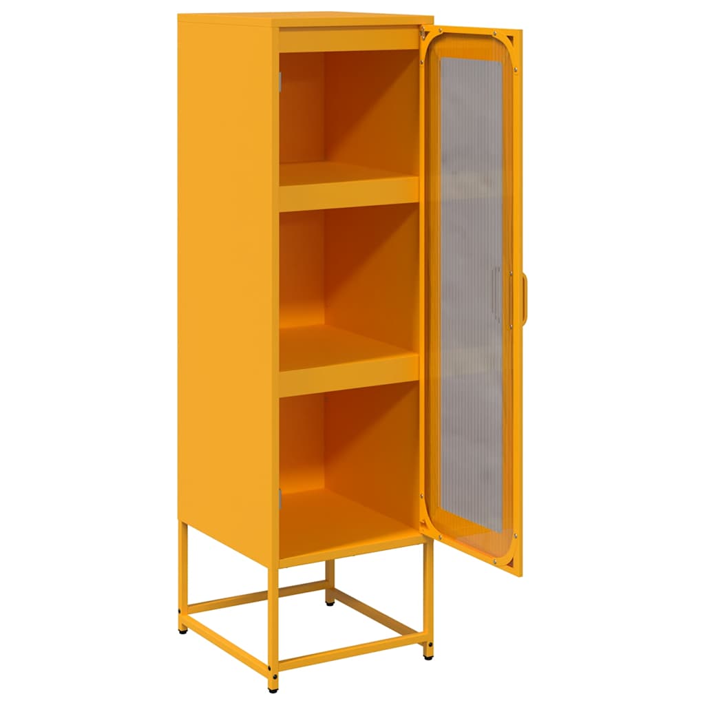 skab 36x39x123 cm koldvalset stål sennepsgul