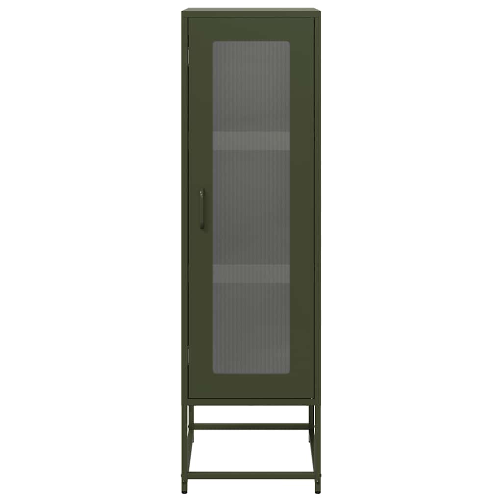 skab 36x39x123 cm koldvalset stål olivengrøn