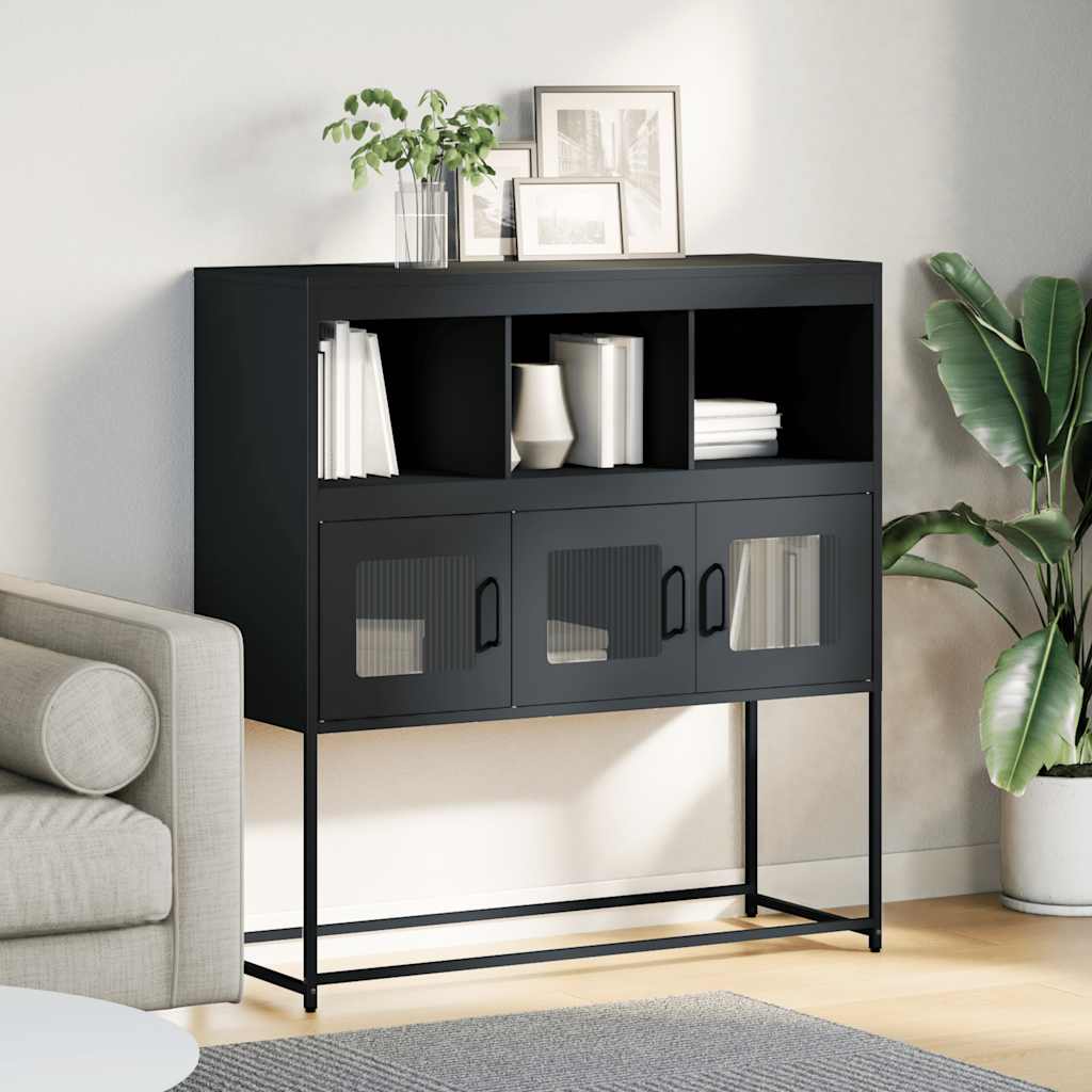 skænk 100,5x39x107 cm koldvalset stål antracitgrå