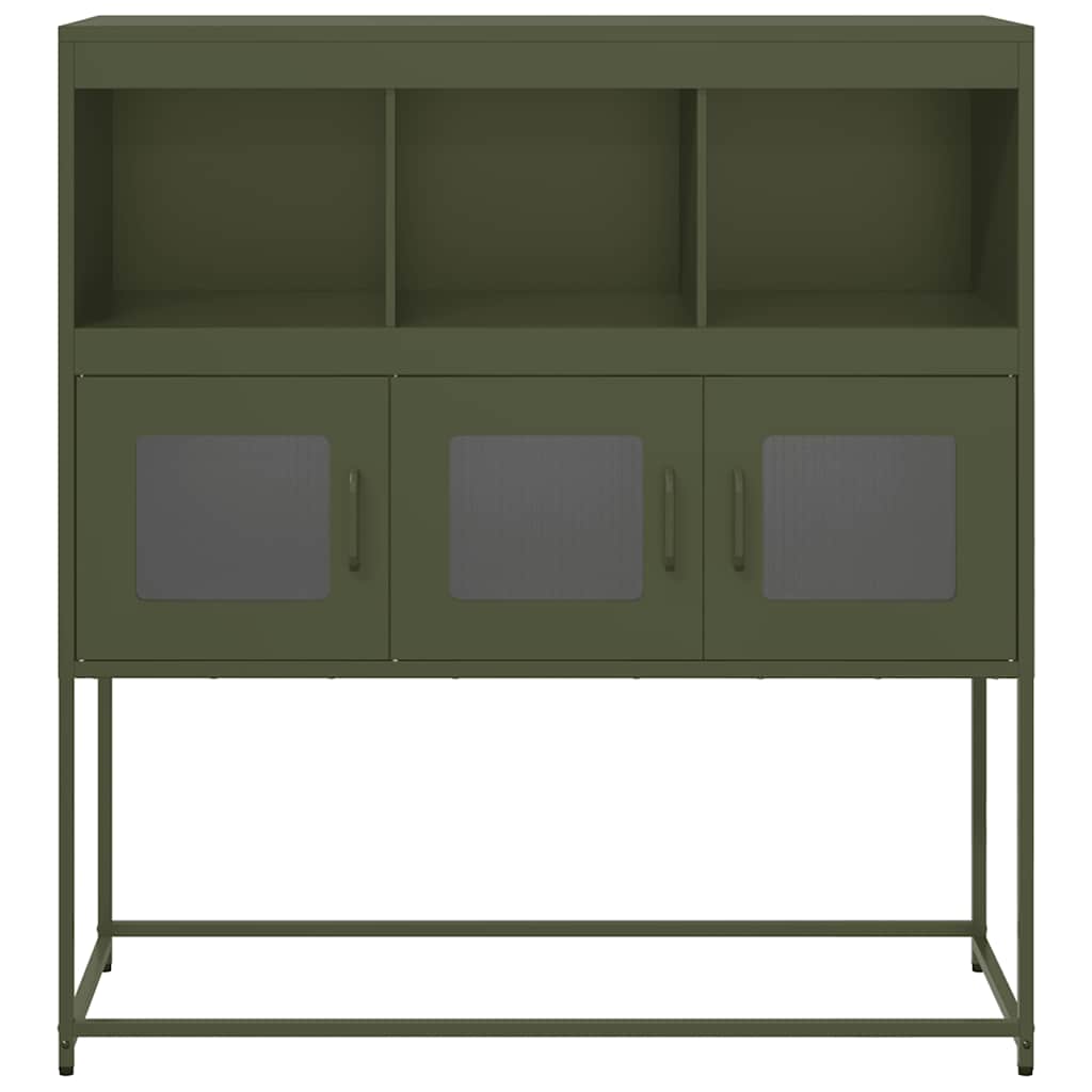 skab 100,5x39x107 cm koldvalset stål olivengrøn
