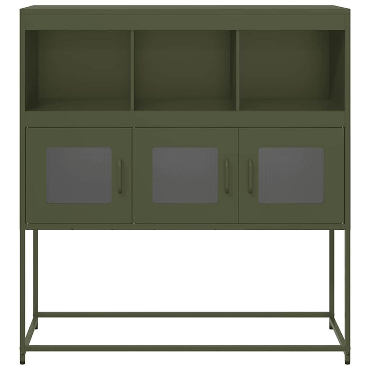 skab 100,5x39x107 cm koldvalset stål olivengrøn