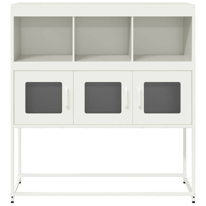skænk 100,5x39x107 cm koldvalset stål hvid