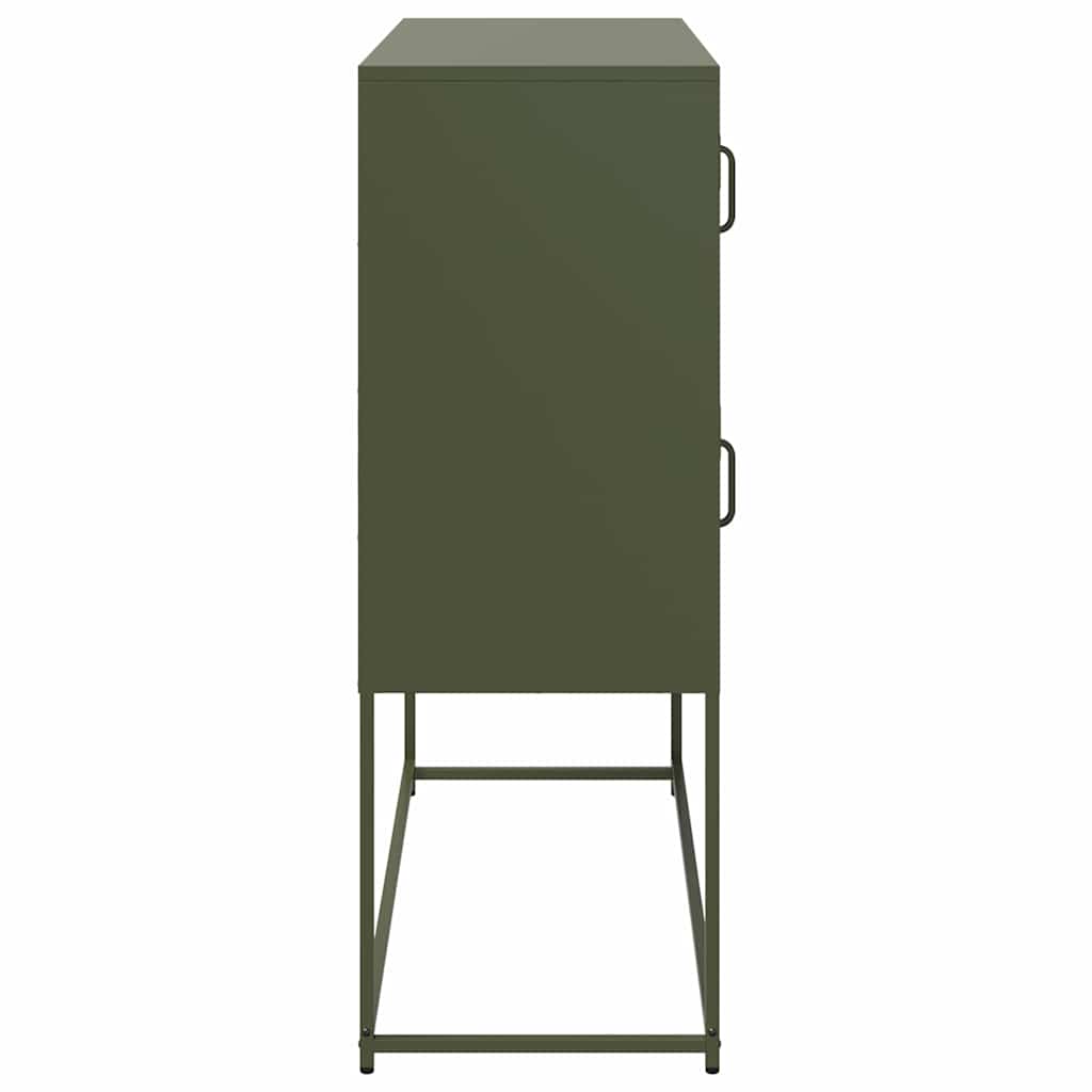 skab 100,5x39x107 cm koldvalset stål olivengrøn