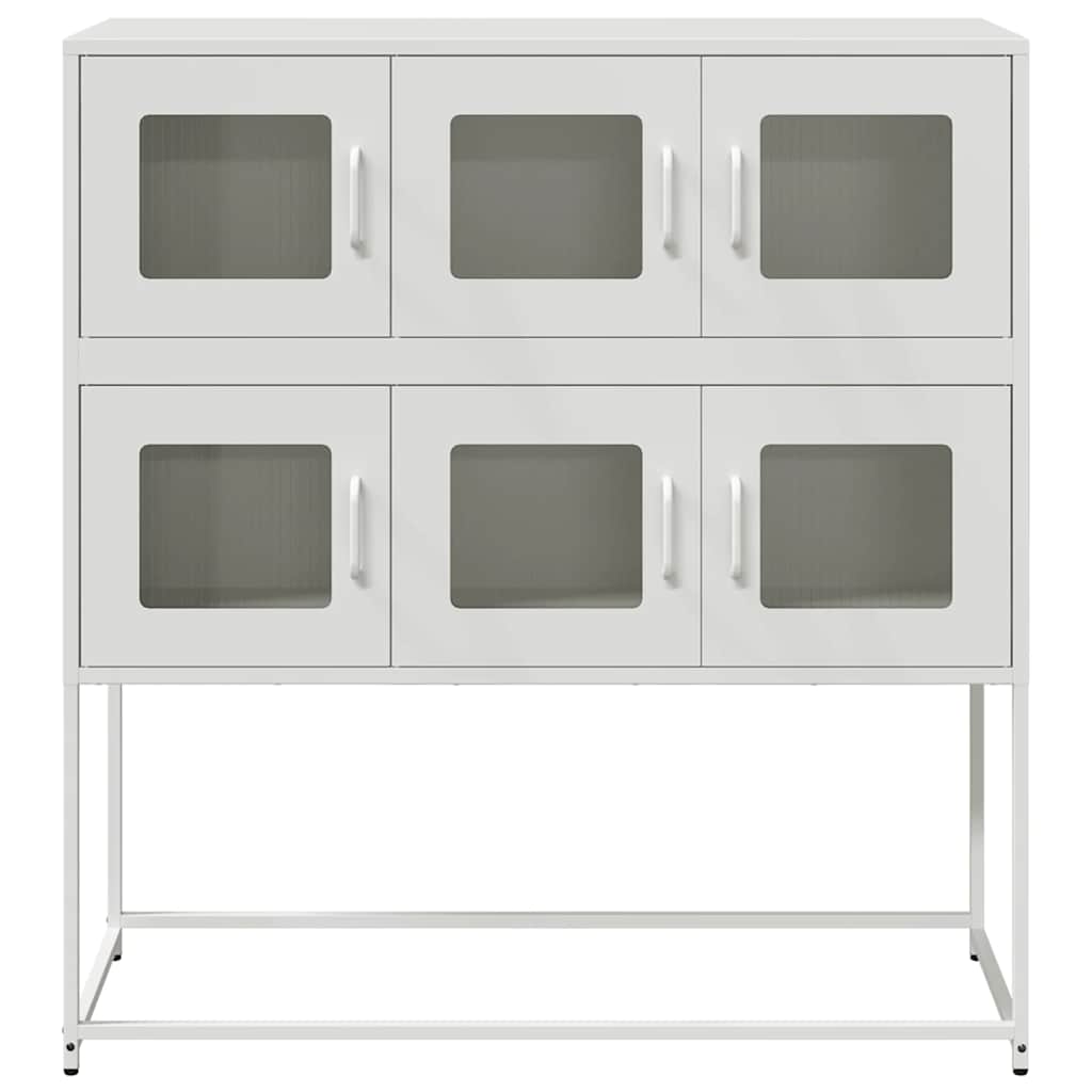 skænk 100,5x39x107 cm koldvalset stål hvid
