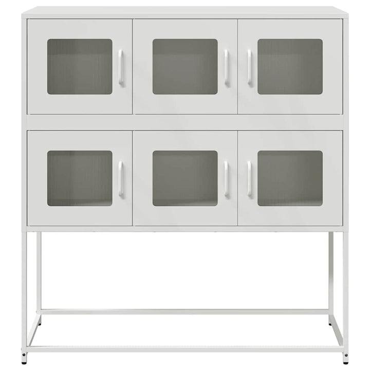 skænk 100,5x39x107 cm koldvalset stål hvid