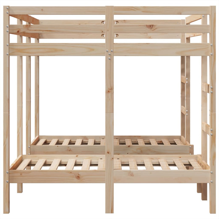 tredobbelt køjeseng 140x200/70x140 cm massivt fyrretræ