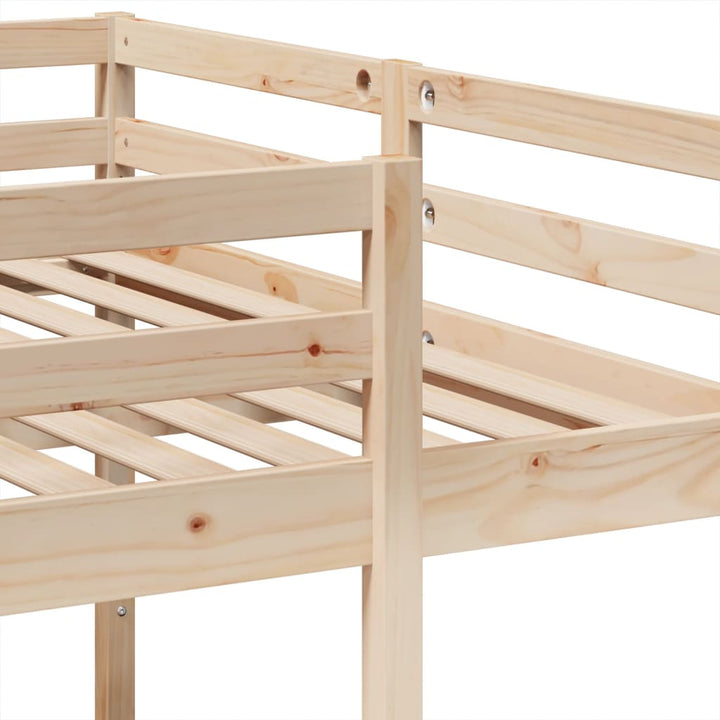 tredobbelt køjeseng 140x200/70x140 cm massivt fyrretræ