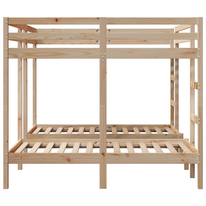 tredobbelt køjeseng 160x200/80x160 cm massivt fyrretræ