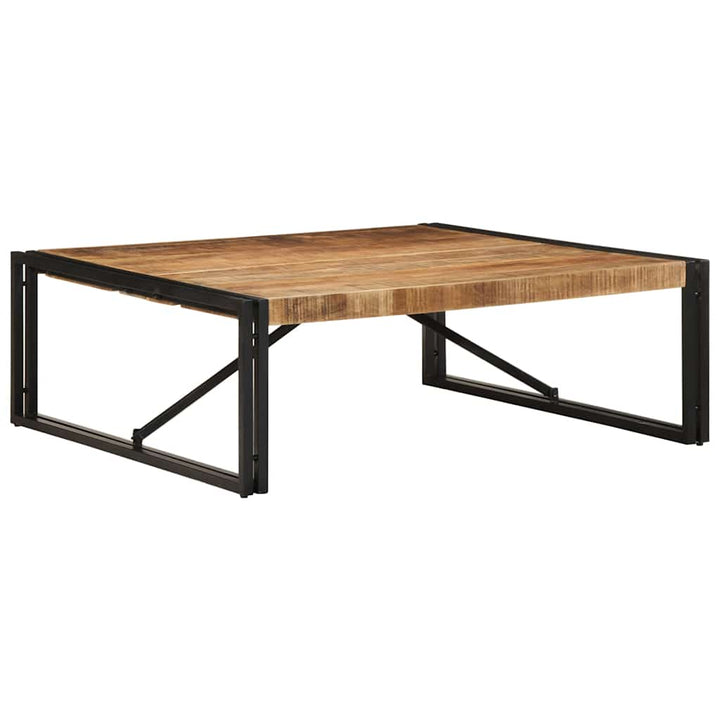 sofabord 100x100x35 cm massivt ru mangotræ