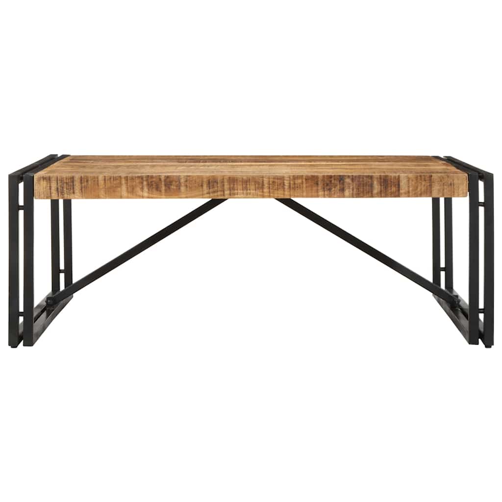 sofabord 100x100x35 cm massivt ru mangotræ
