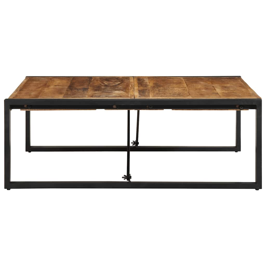 sofabord 100x100x35 cm massivt ru mangotræ