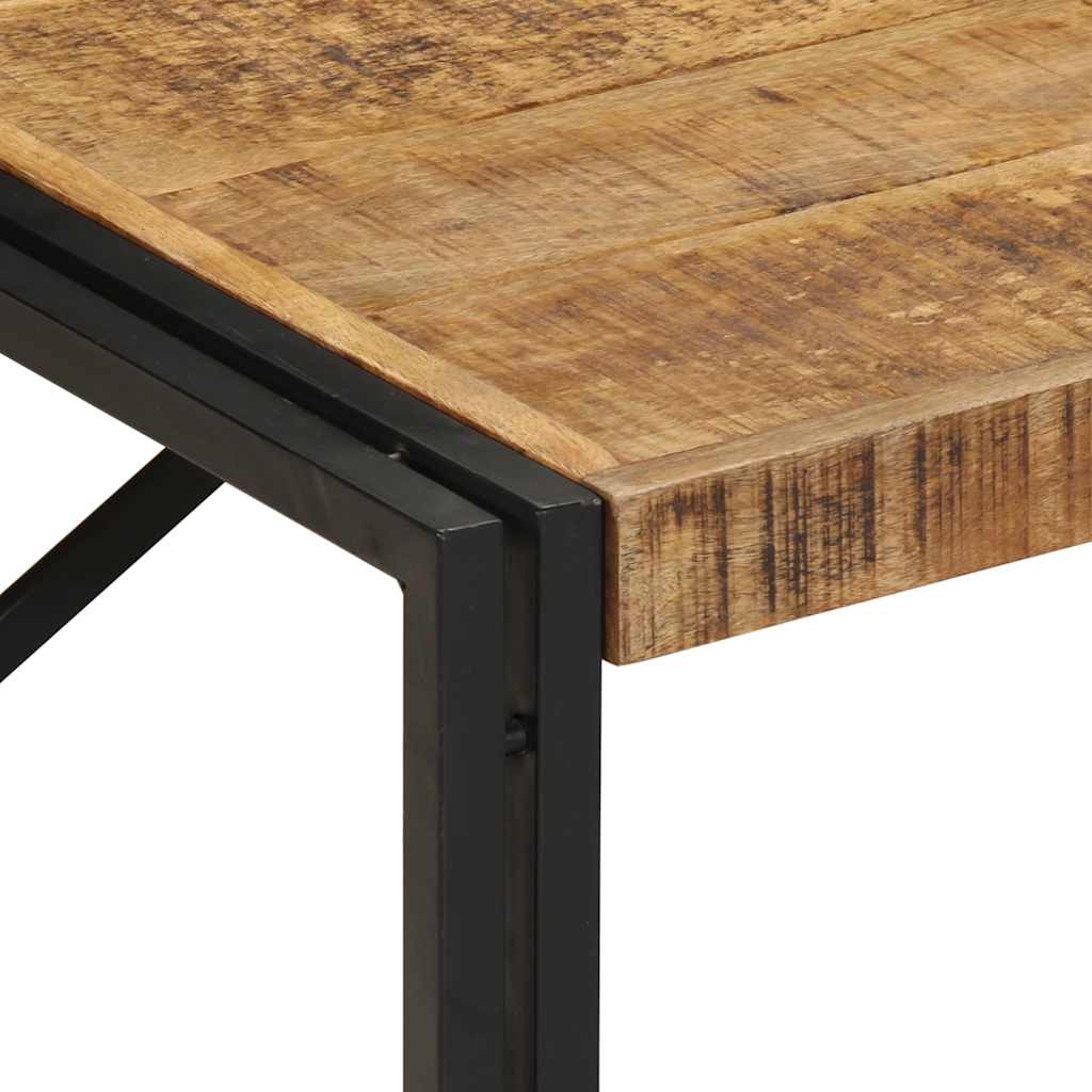 sofabord 100x100x35 cm massivt ru mangotræ