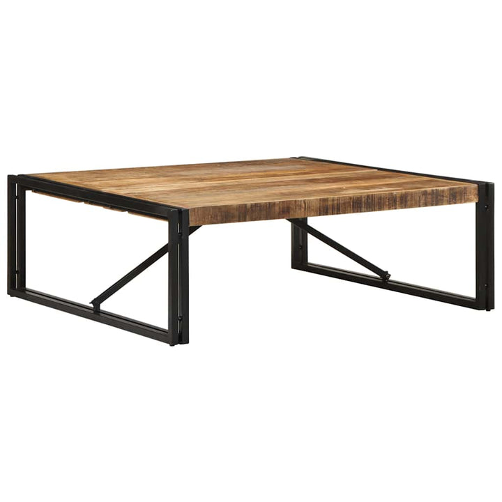 sofabord 100x100x35 cm massivt ru mangotræ