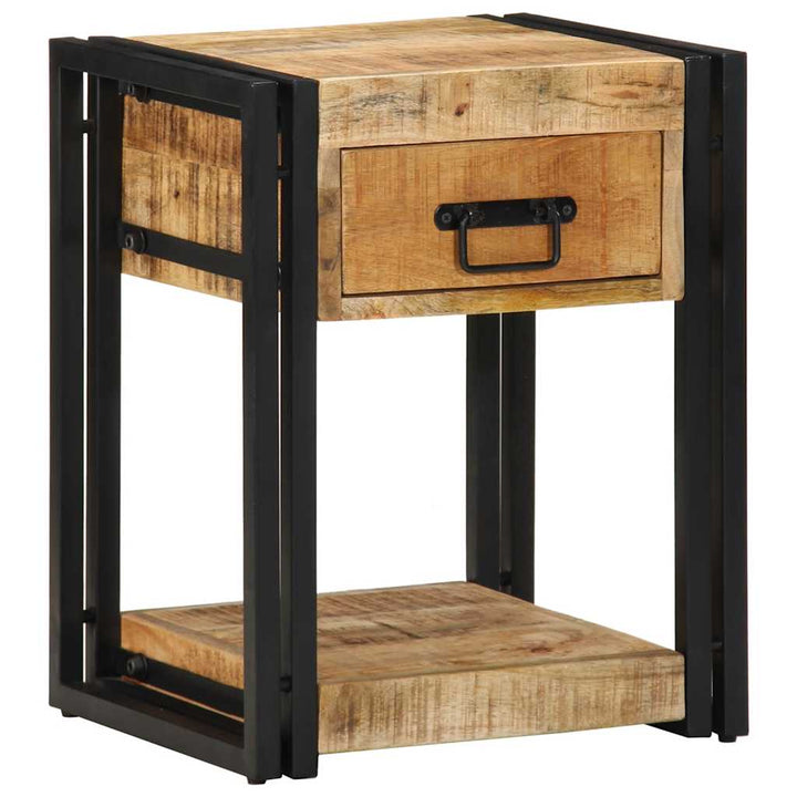sengeskabe 2 stk 40x35x50 cm massivt ru mangotræ
