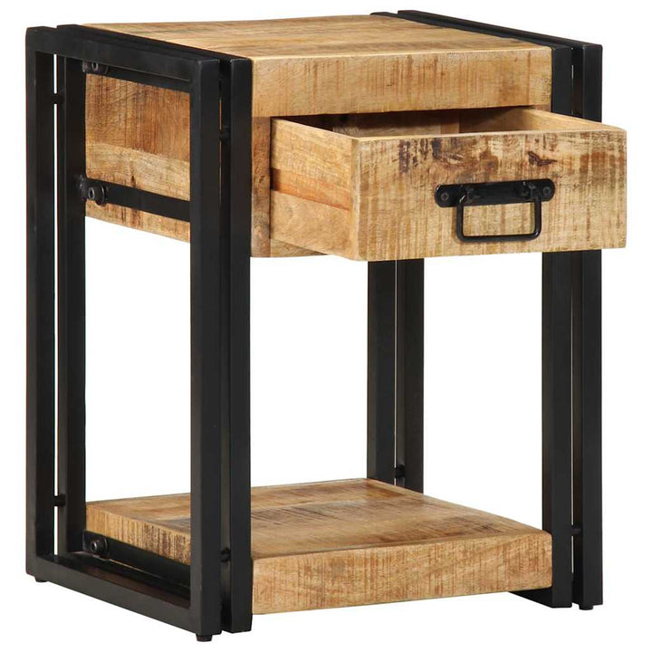 sengeskabe 2 stk 40x35x50 cm massivt ru mangotræ