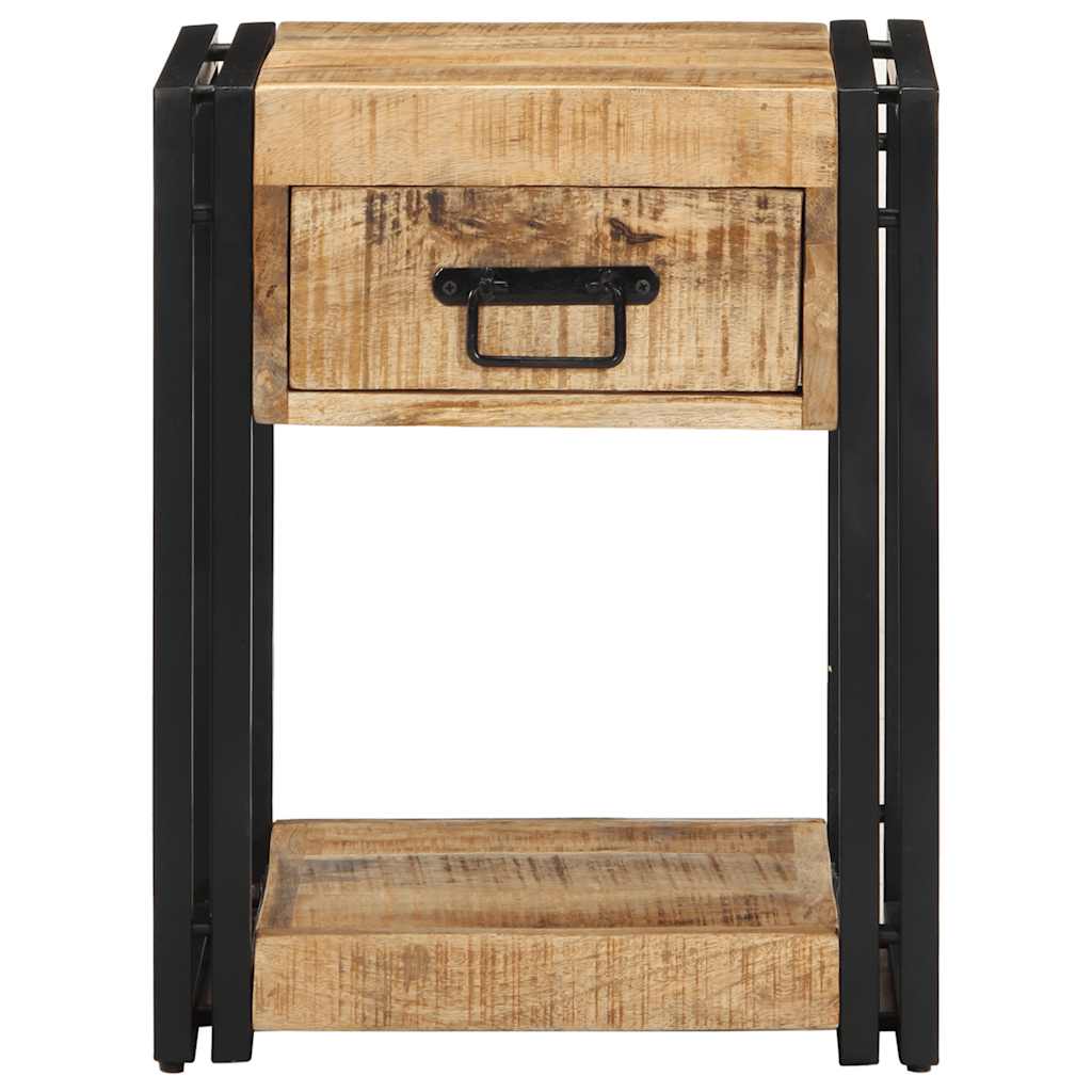 sengeskabe 2 stk 40x35x50 cm massivt ru mangotræ