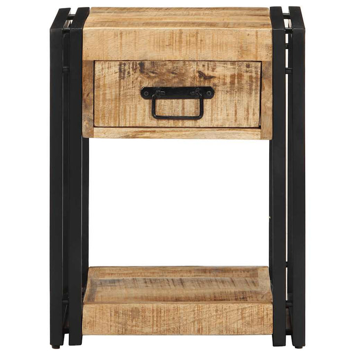 sengeskabe 2 stk 40x35x50 cm massivt ru mangotræ