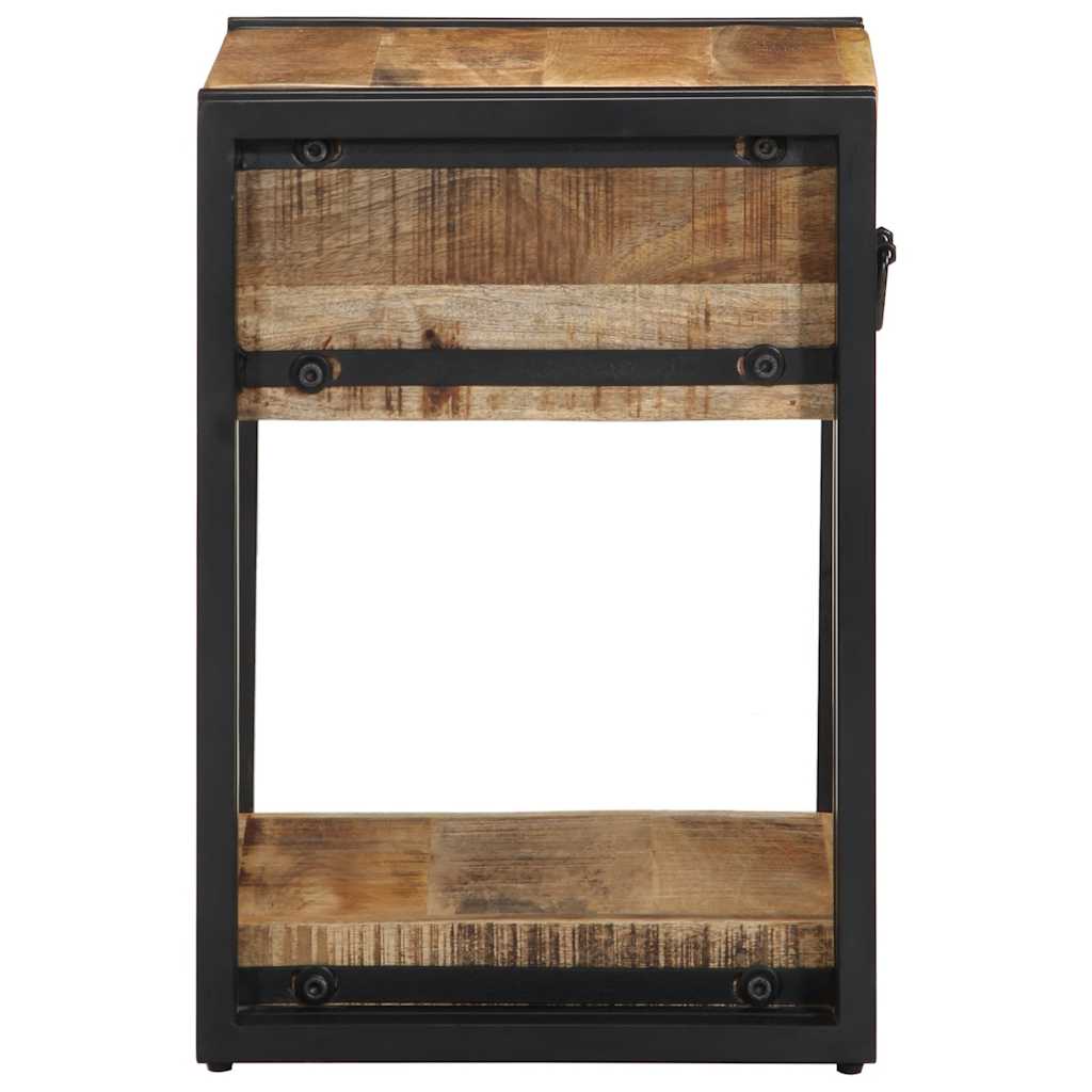 sengeskabe 2 stk 40x35x50 cm massivt ru mangotræ