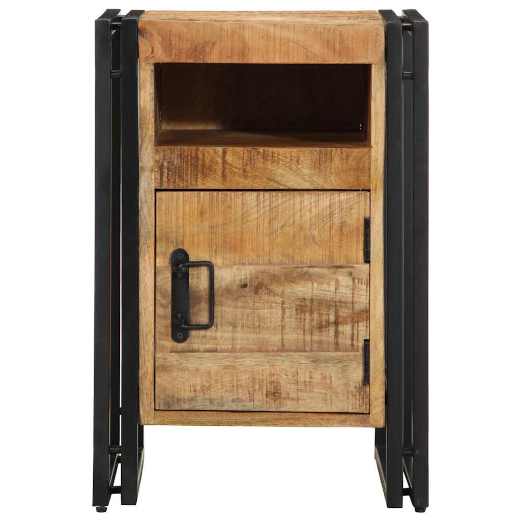 sengebord 40x40x59 cm massivt ru mangotræ