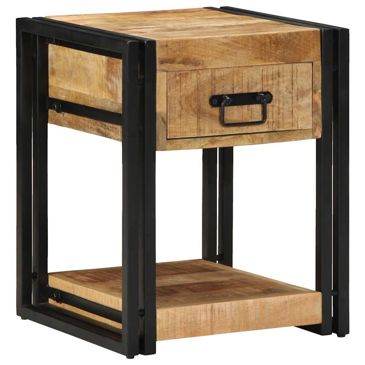 sengeskabe 2 stk 40x40x50 cm massivt ru mangotræ