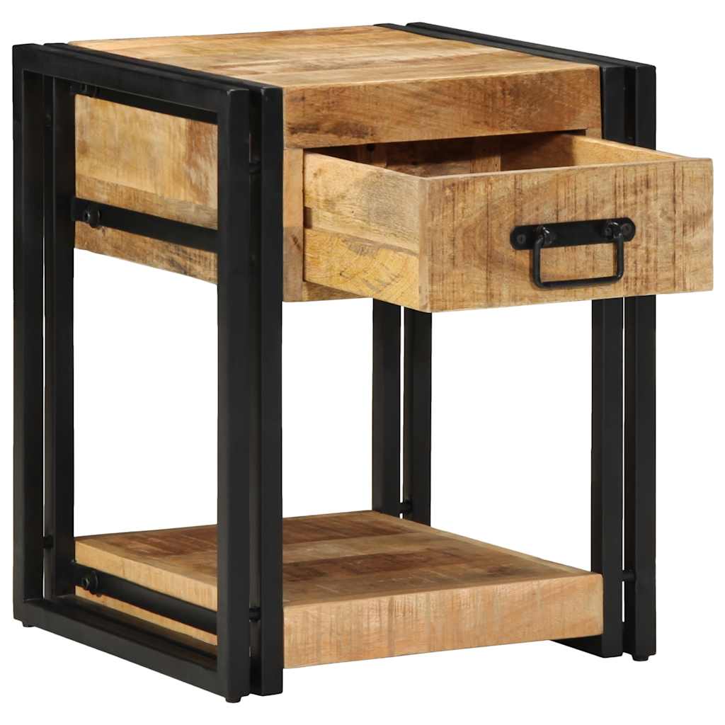 sengeskabe 2 stk 40x40x50 cm massivt ru mangotræ