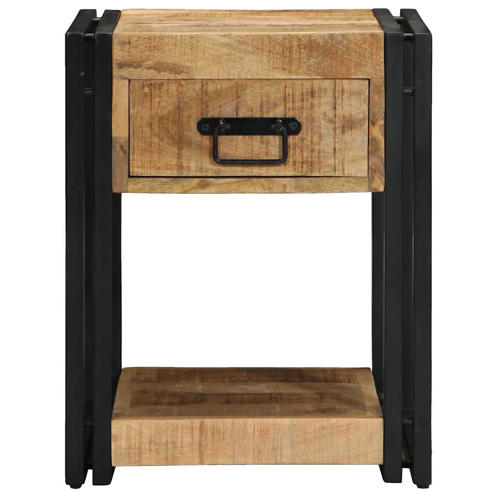 sengeskabe 2 stk 40x40x50 cm massivt ru mangotræ