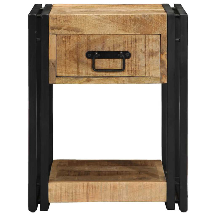 sengeskabe 2 stk 40x40x50 cm massivt ru mangotræ