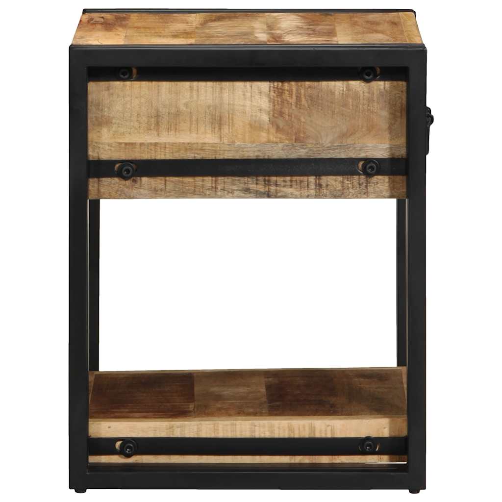 sengeskabe 2 stk 40x40x50 cm massivt ru mangotræ