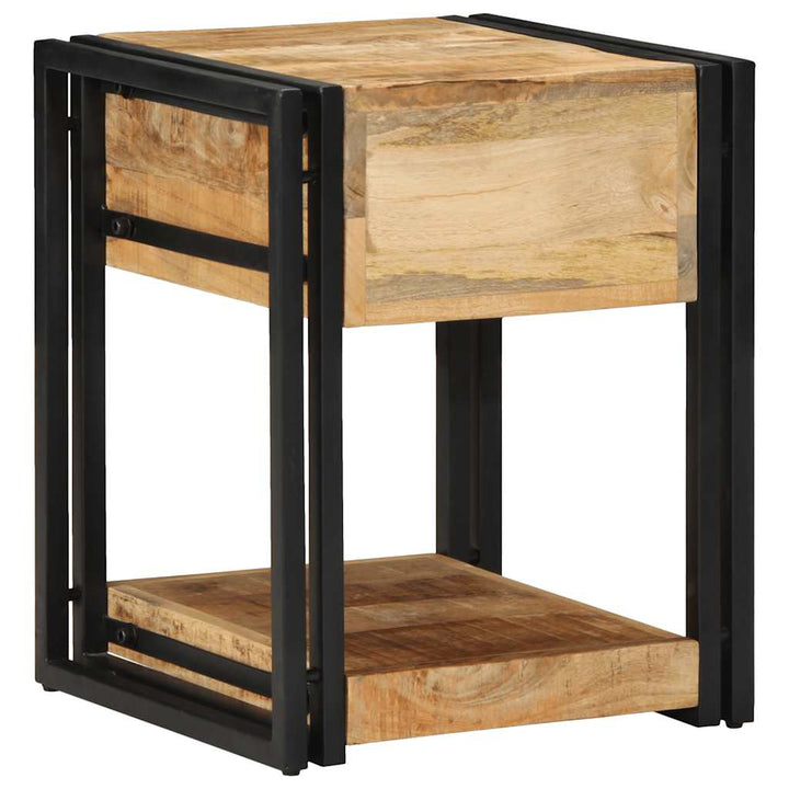 sengeskabe 2 stk 40x40x50 cm massivt ru mangotræ