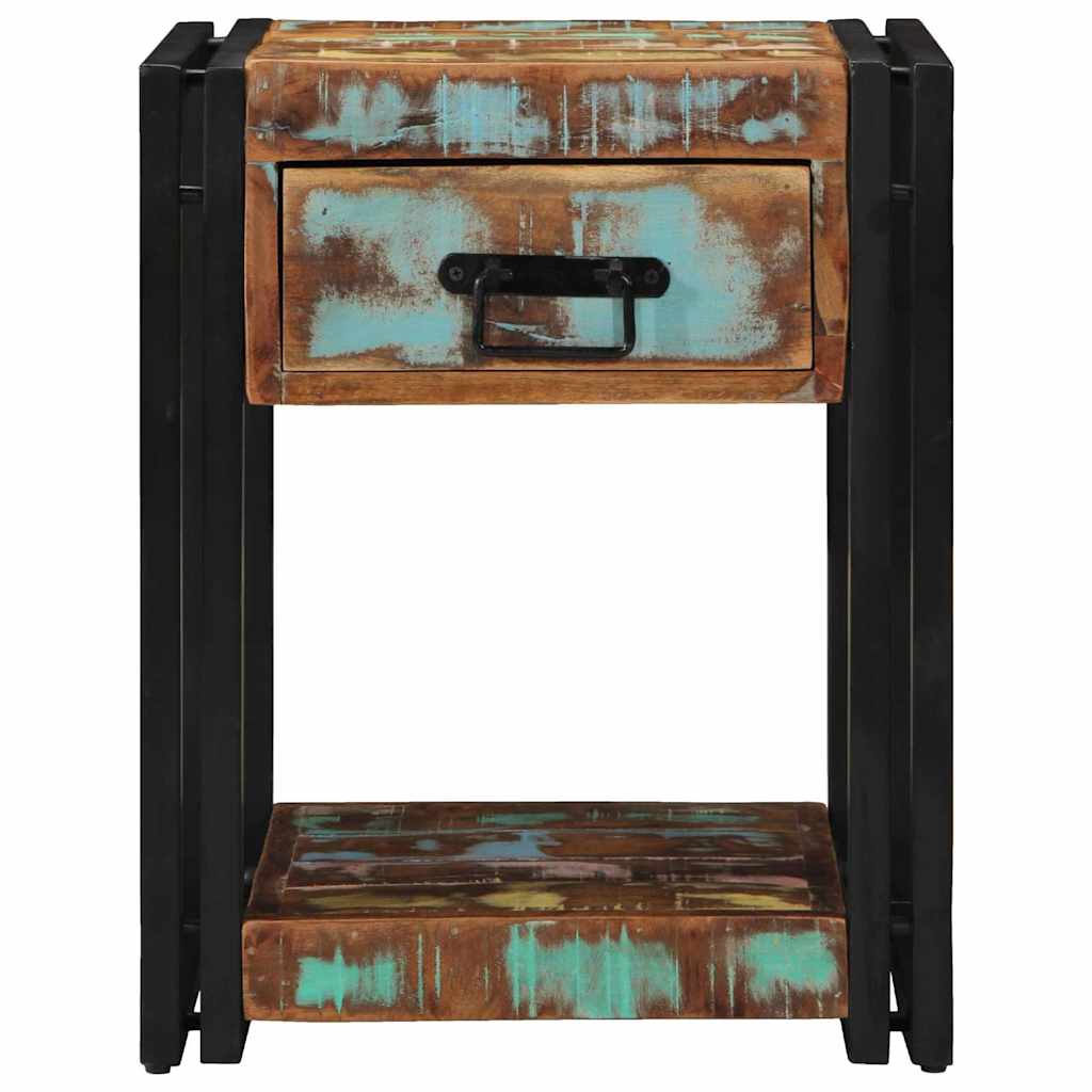 Natskab 2 pcs Flerfarvet 40 x 40 x 50 cm Massivt genanvendt træ