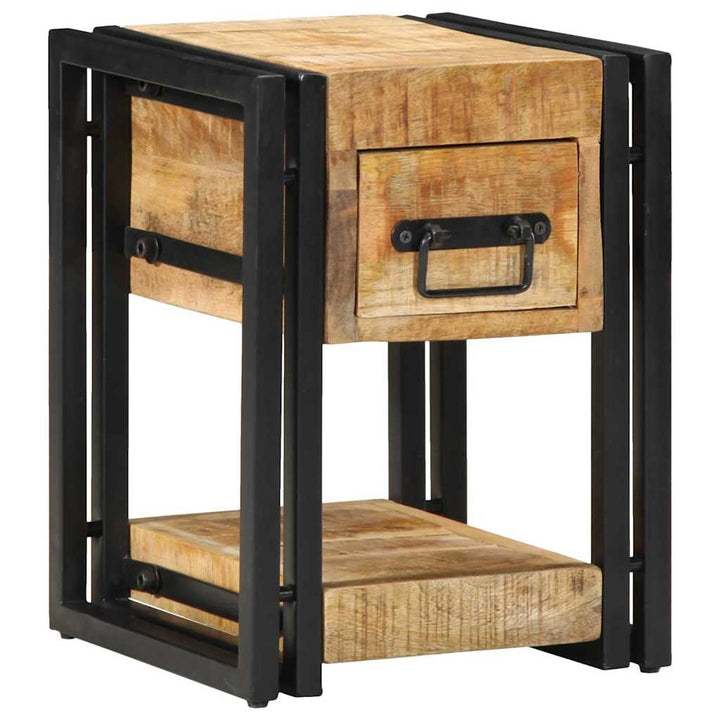 Natskab med skuffe 2 pcs Brun 30 x 30 x 40 cm Massivt mangotræ