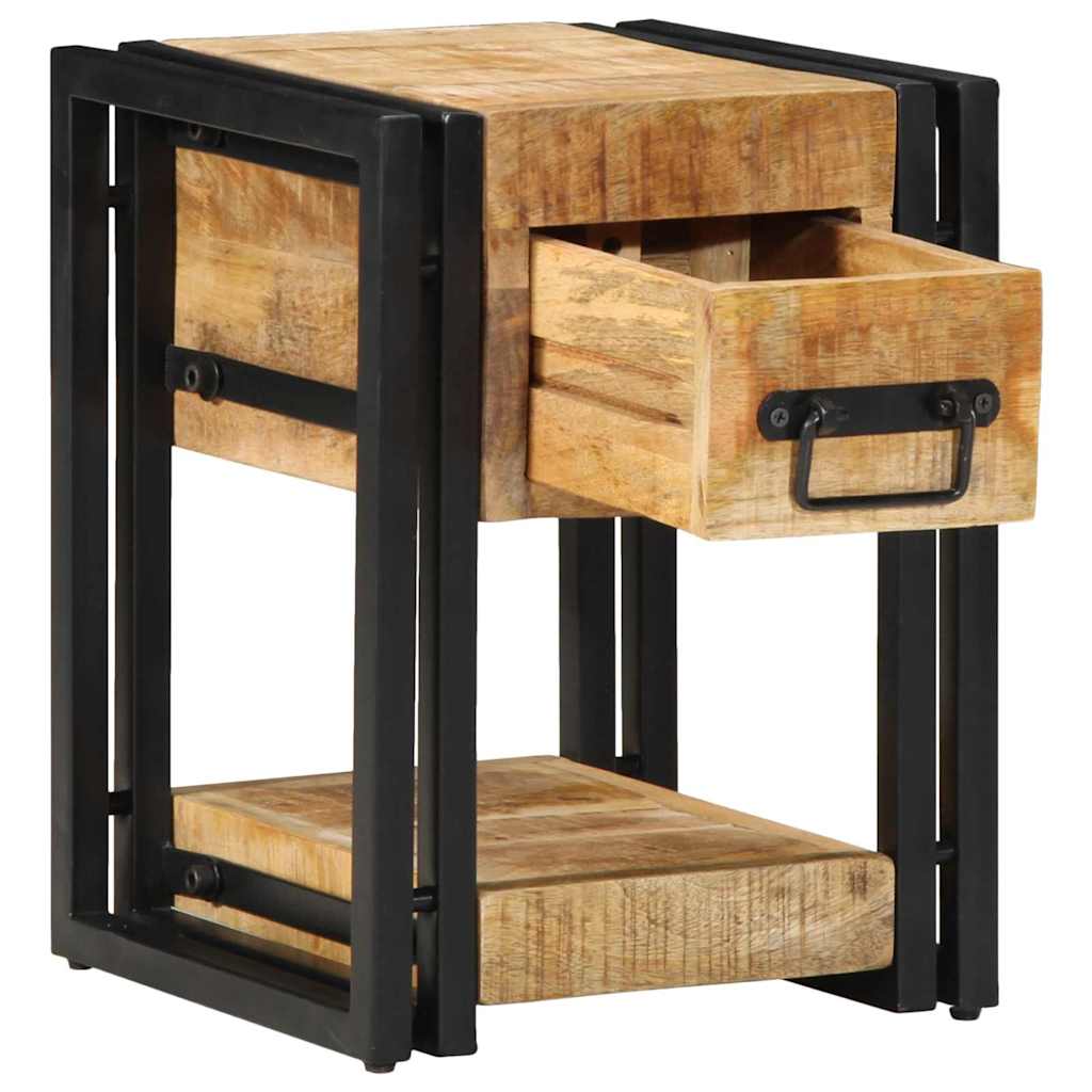 Natskab med skuffe 2 pcs Brun 30 x 30 x 40 cm Massivt mangotræ