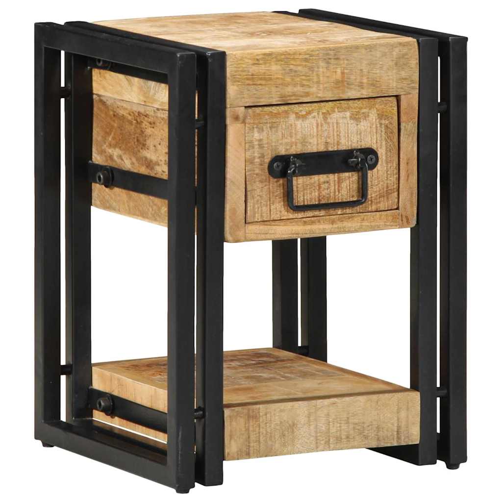 Natskab med skuffe 2 pcs Brun 30 x 30 x 40 cm Massivt mangotræ