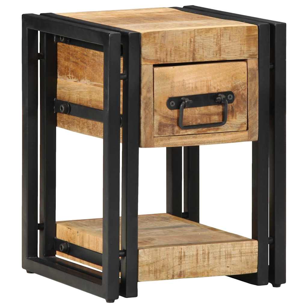 Natskab med skuffe 2 pcs Brun 30 x 30 x 40 cm Massivt mangotræ