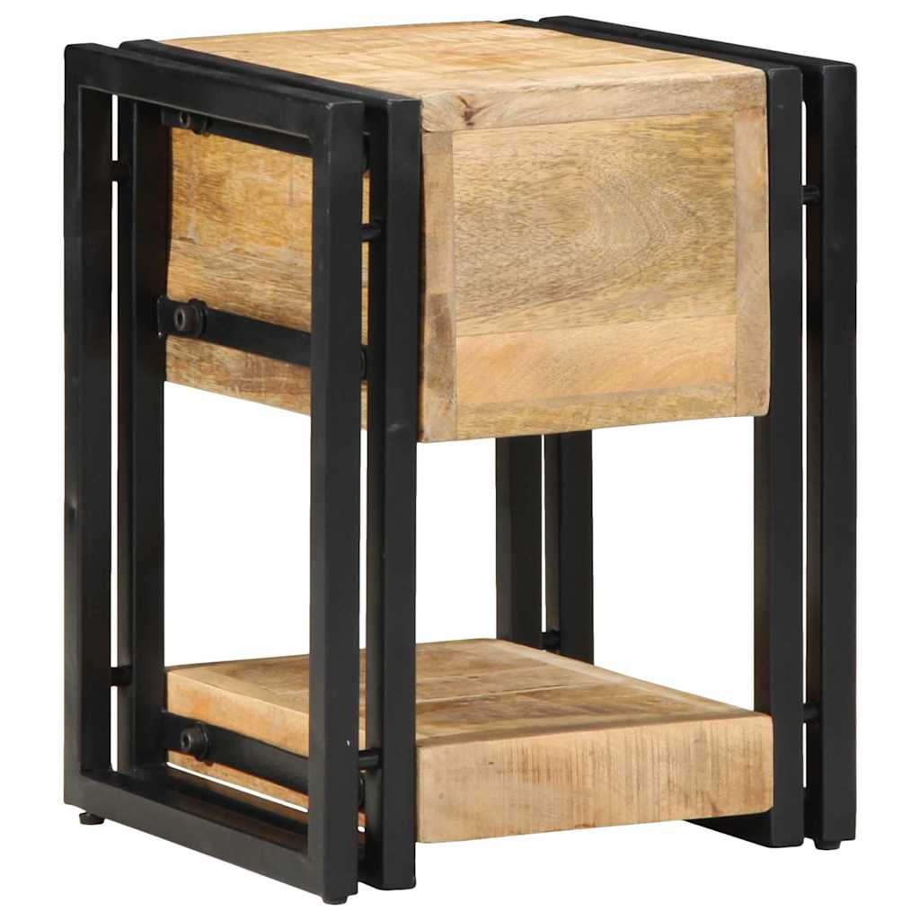 Natskab med skuffe 2 pcs Brun 30 x 30 x 40 cm Massivt mangotræ